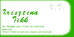 krisztina tikk business card